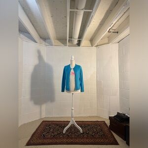 Small J. Crew Bright Blue Merino Wool Cardigan